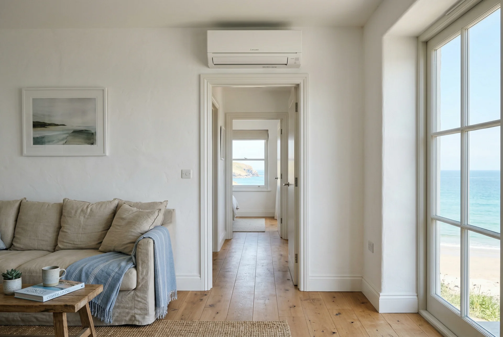 Klimaanlage in einem Wohnraum auf Rügen